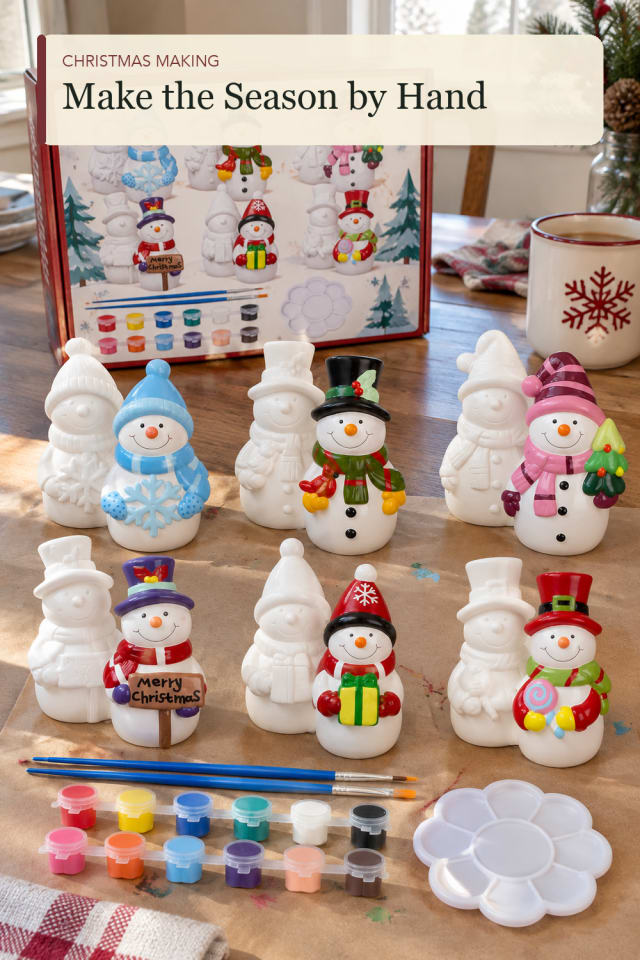 Snowman craft kit: Snowman Craft Kit for Thoughtful At-Home Holiday Projects maker-lifestyle pin