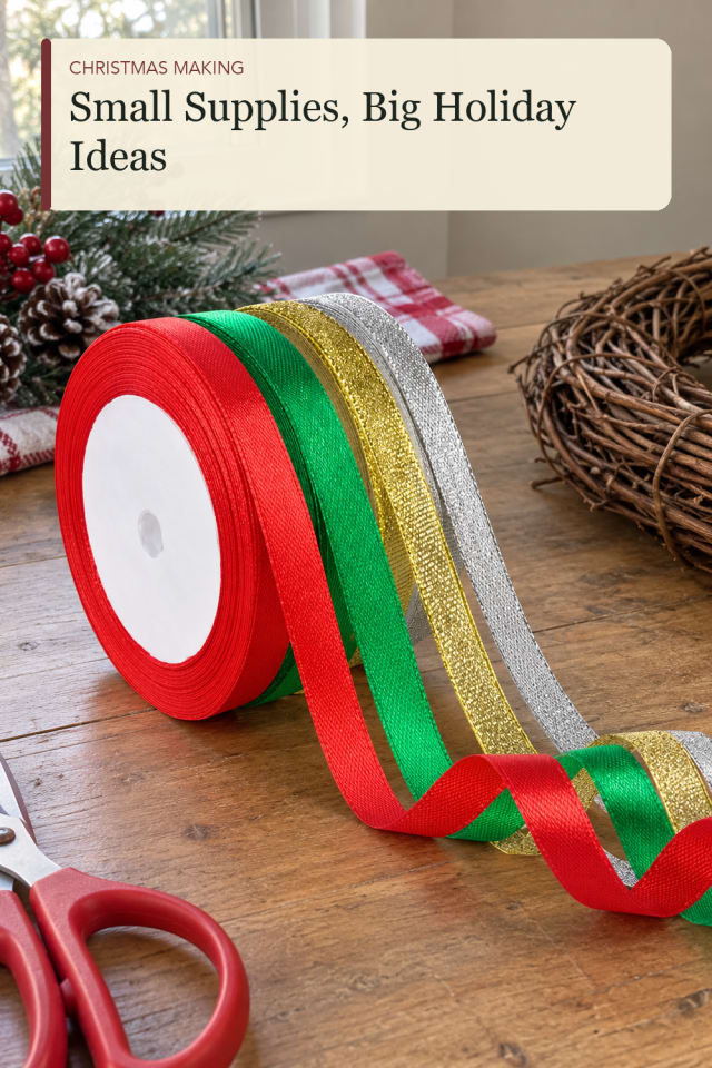 Christmas ribbon for crafts: Decorative Ribbon for Simple Seasonal Crafting maker-lifestyle pin