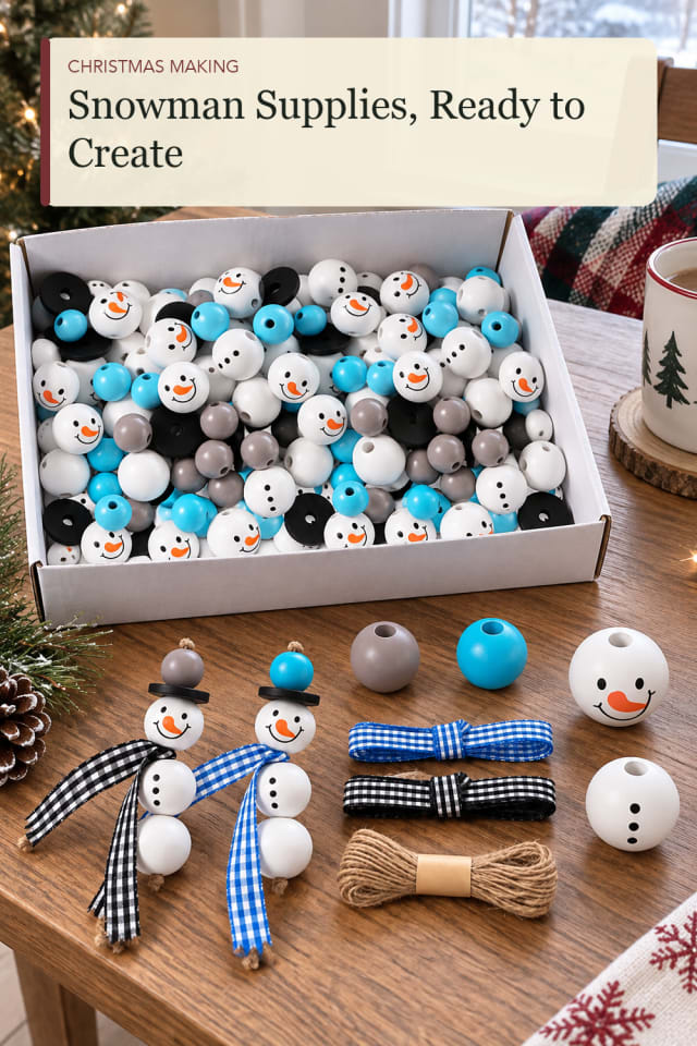 Snowman craft kit: Snowman Craft Kit for a Calm Afternoon of Seasonal Crafting maker-lifestyle pin
