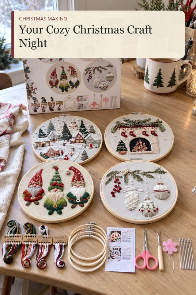 Christmas embroidery kit: Christmas Embroidery Kit for Cozy Holiday Projects maker-lifestyle pin