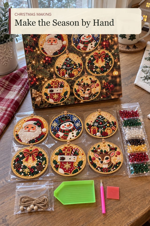 DIY Christmas ornament kit: Christmas Ornament Kit for Simple Crafting at Home maker-lifestyle pin