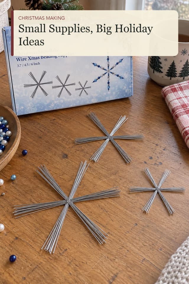 Snowflake craft supplies: Snowflake Craft Pieces for a Festive Making Session maker-lifestyle pin