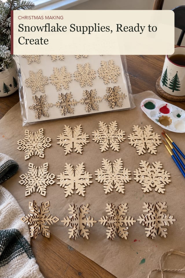 Snowflake craft supplies: Snowflake Craft Pieces for Thoughtful Seasonal Projects maker-lifestyle pin