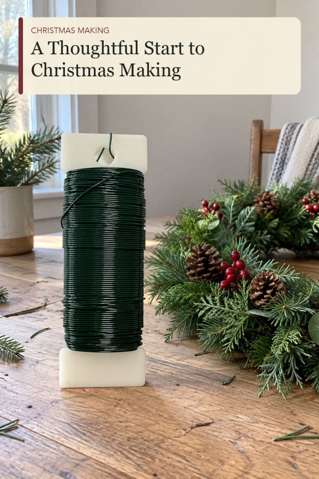 Christmas craft supplies: Flexible Floral Wire for an Easy Creative Evening maker-lifestyle pin