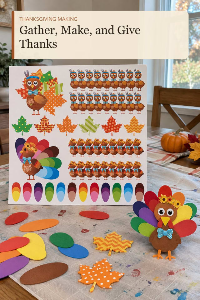 Thanksgiving turkey craft kit: Thanksgiving Turkey Kit for Cozy Holiday Projects maker-lifestyle pin