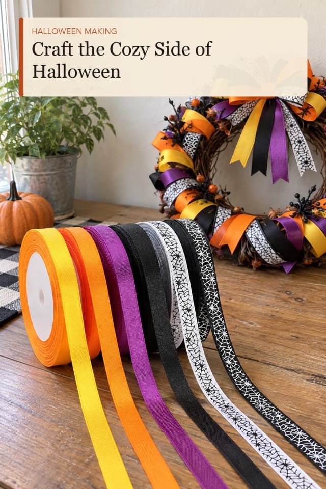 Halloween ribbon for crafts: Halloween Craft Ribbon for Relaxed Seasonal Making maker-lifestyle pin