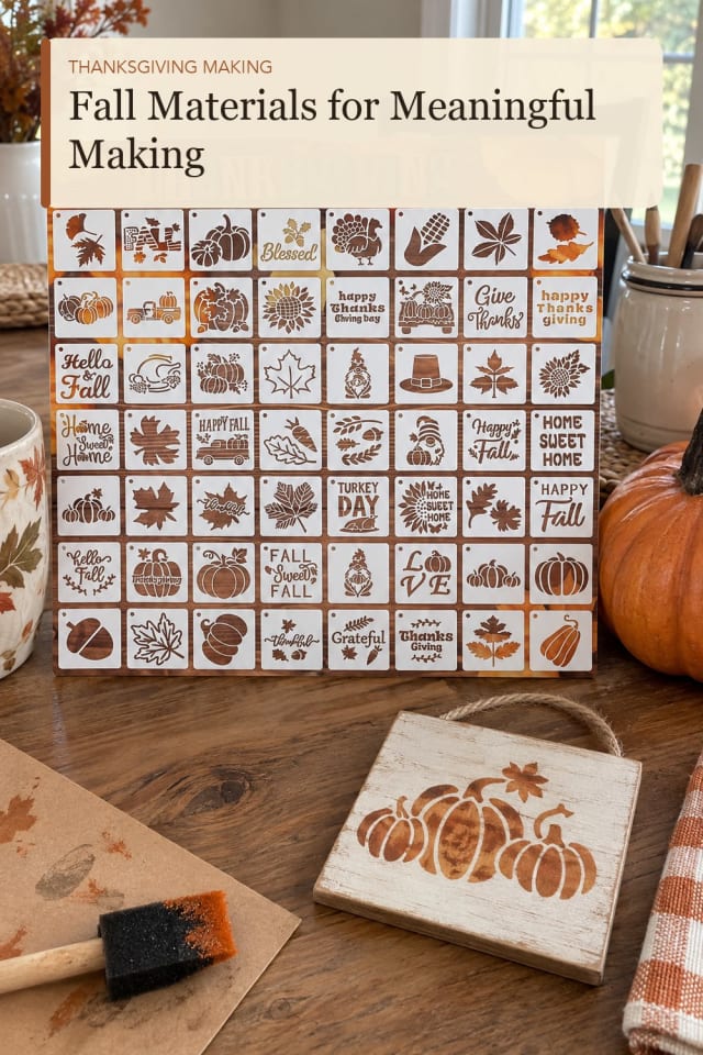 Fall leaf craft supplies: Autumn Leaf Shapes for a Creative Afternoon at Home maker-lifestyle pin