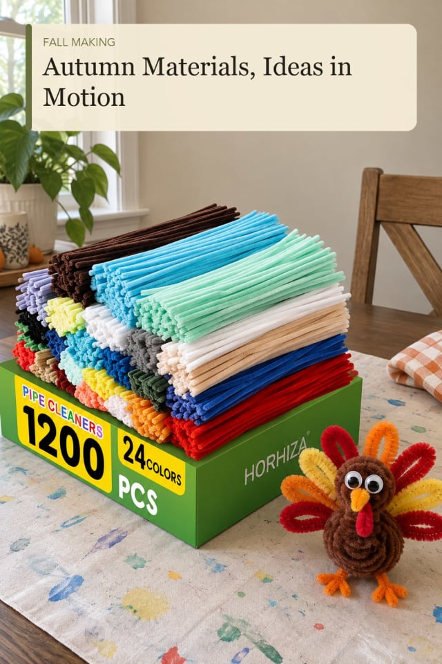 Fall pipe cleaners crafts: Flexible Craft Stems for Simple Crafting at Home maker-lifestyle pin