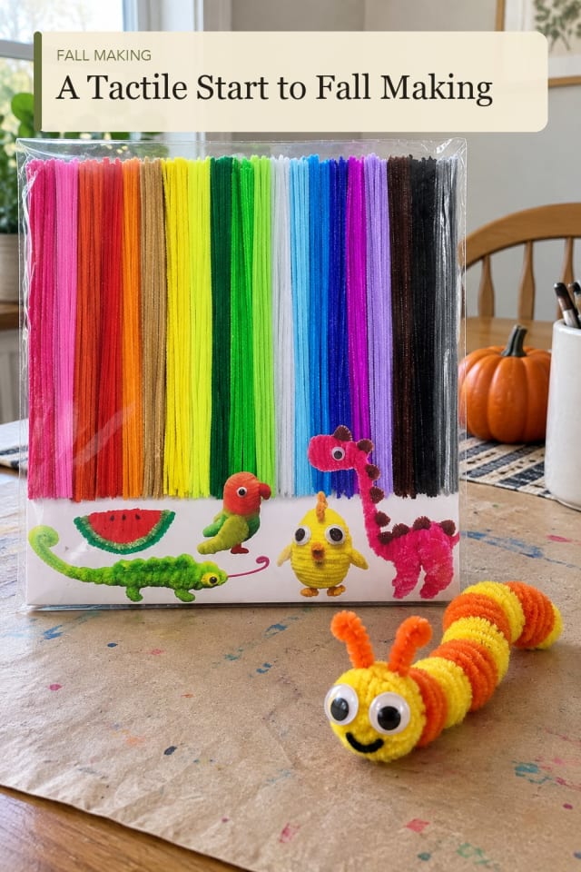 Fall pipe cleaners crafts: Flexible Craft Stems for an Easy Creative Evening maker-lifestyle pin
