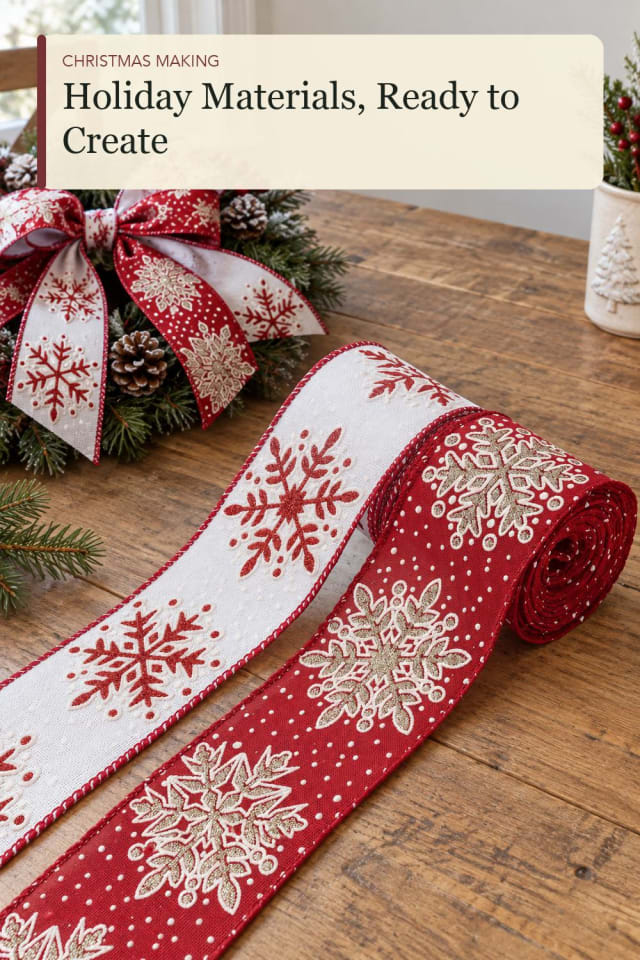 Christmas ribbon for crafts: Decorative Ribbon for Thoughtful Seasonal Projects maker-lifestyle pin