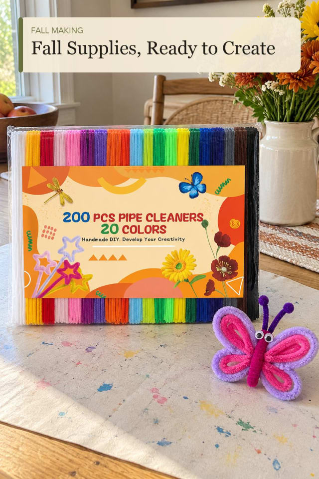Fall pipe cleaners crafts: Flexible Craft Stems for a Handmade Holiday Table maker-lifestyle pin
