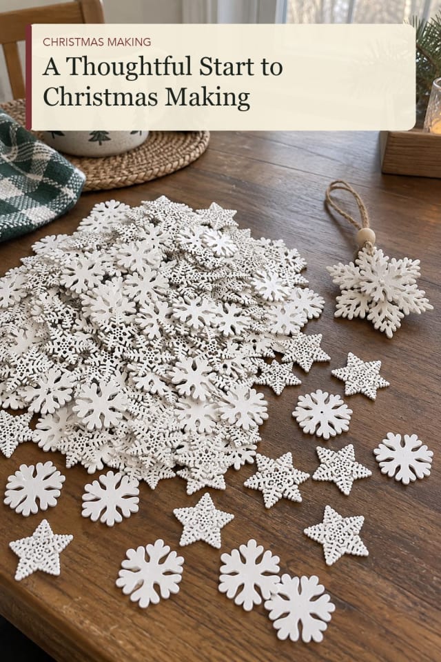 Snowflake craft supplies: Snowflake Craft Pieces for Simple Crafting at Home maker-lifestyle pin