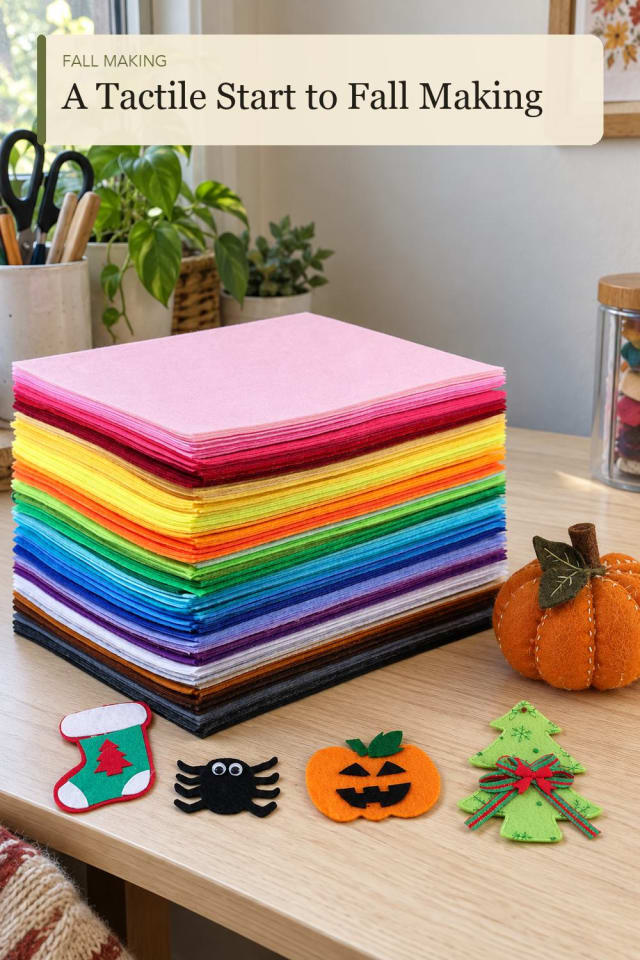 Fall felt crafts: Felt Craft Sheets for a Calm Afternoon of Seasonal Crafting maker-lifestyle pin