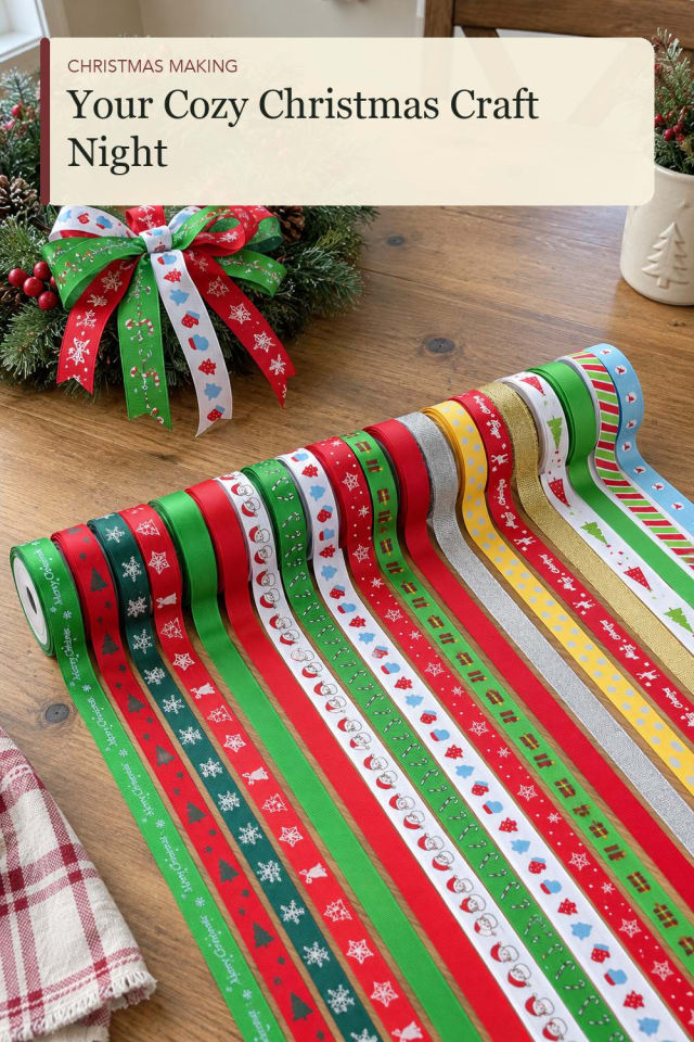 Christmas ribbon for crafts: Decorative Ribbon for a Creative Afternoon at Home maker-lifestyle pin