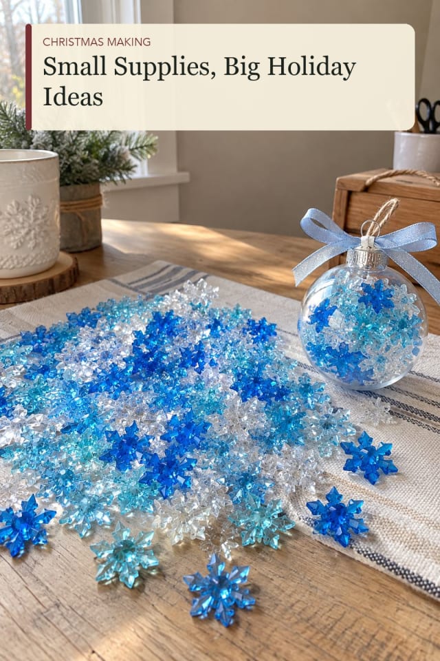 Snowflake craft supplies: Snowflake Craft Pieces for an Easy Creative Evening maker-lifestyle pin