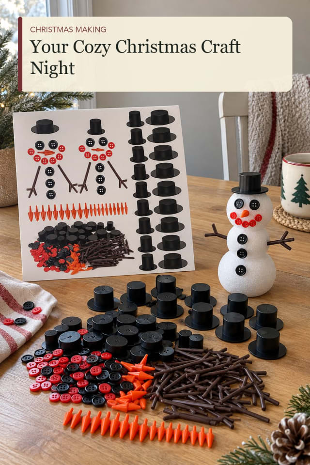 Snowman craft kit: Snowman Craft Kit for Thoughtful At-Home Holiday Projects maker-lifestyle pin
