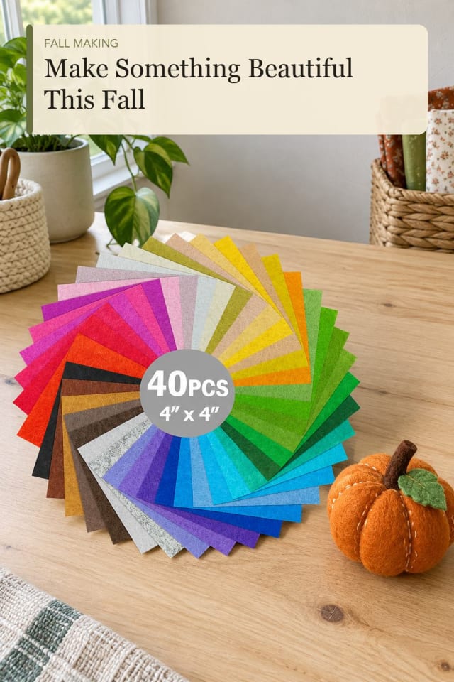 Fall felt crafts: Felt Craft Sheets for a Comfortable Holiday Crafting Session maker-lifestyle pin