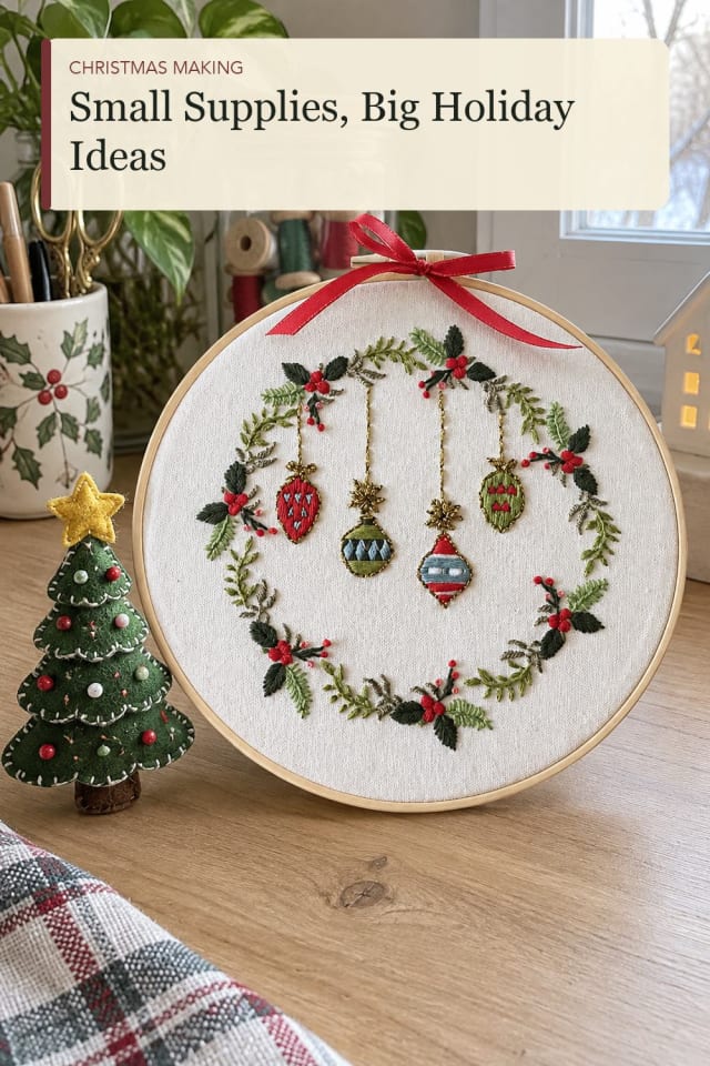 Christmas embroidery kit: Christmas Embroidery Kit for Cozy Holiday Projects maker-lifestyle pin