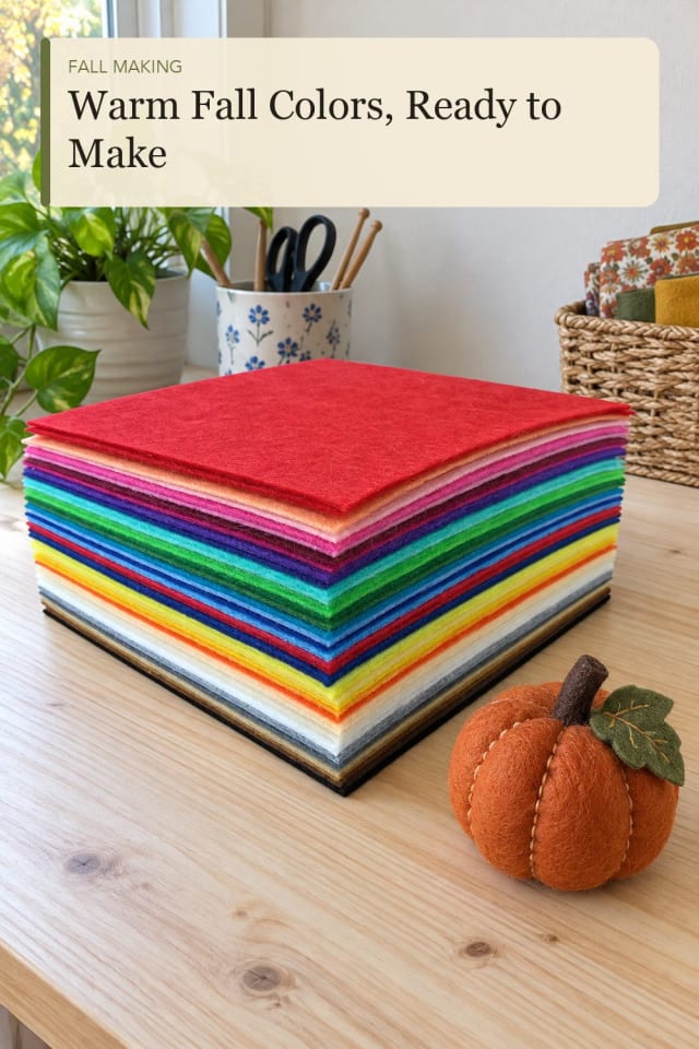 Fall felt crafts: Felt Craft Sheets for Simple Projects with Handmade Charm maker-lifestyle pin