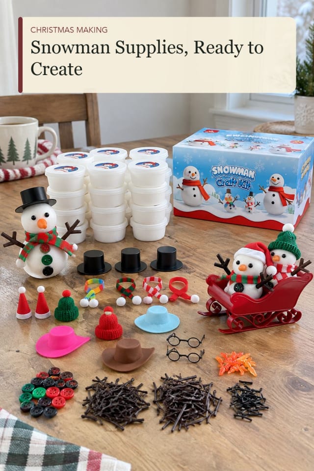 Snowman craft kit: Snowman Craft Kit for a Calm Afternoon of Seasonal Crafting maker-lifestyle pin