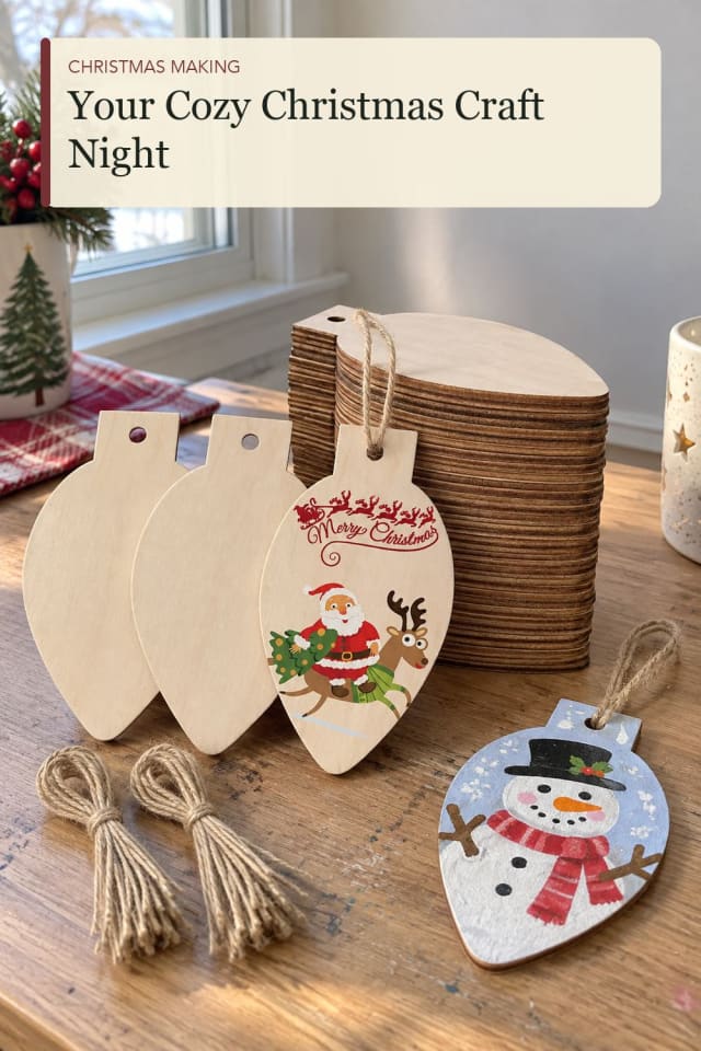 Unfinished wood ornaments: Wood Ornament Blanks for a Handmade Holiday Table maker-lifestyle pin