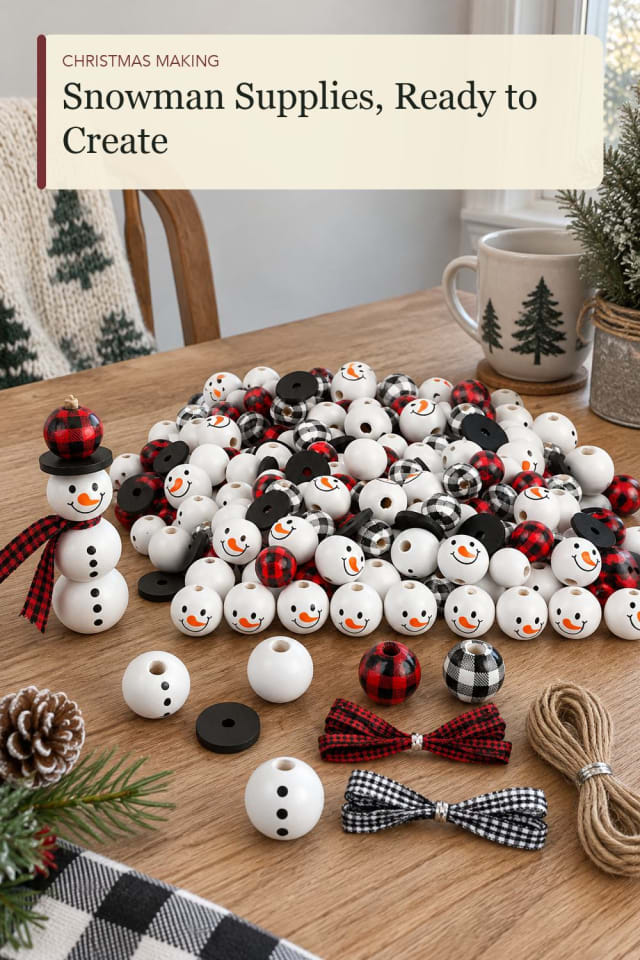Snowman craft kit: Snowman Craft Kit for a Festive Kitchen-Table Craft Session maker-lifestyle pin