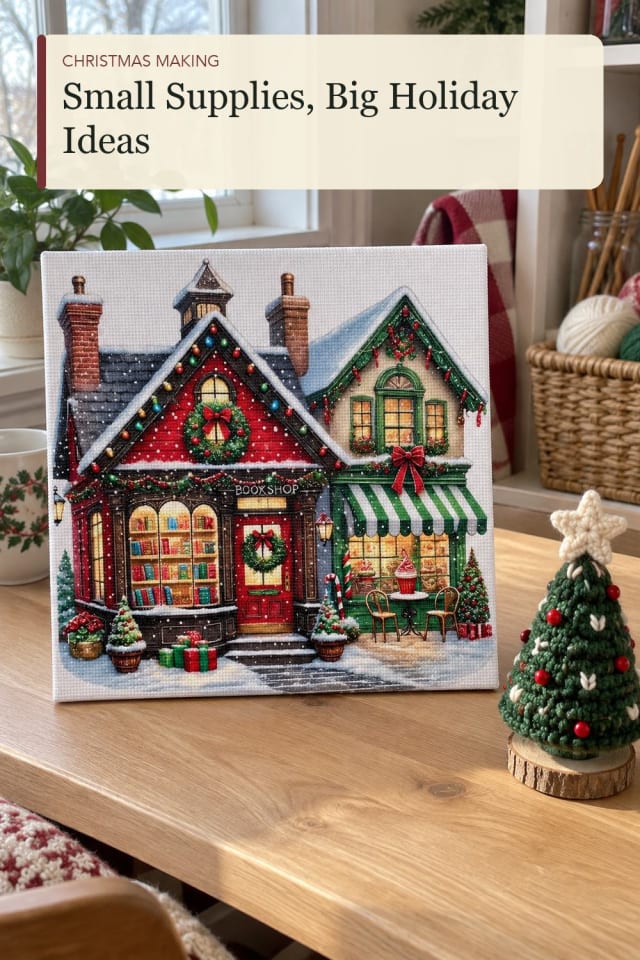 Christmas cross stitch kit: Christmas Cross Stitch Kit for Relaxed Seasonal Making maker-lifestyle pin