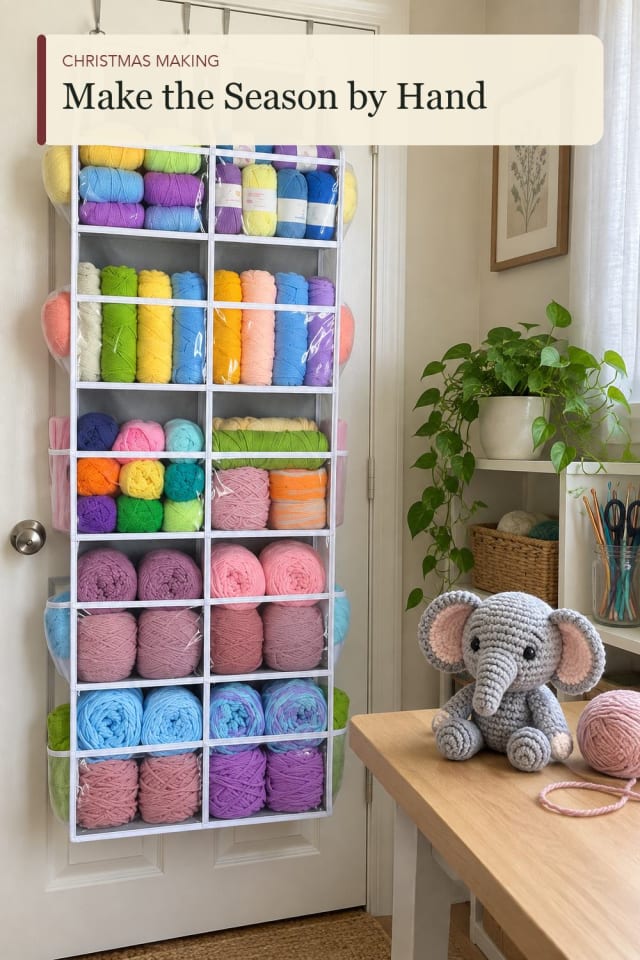 Yarn storage organizer: Yarn Storage Organizer for a Festive Making Session maker-lifestyle pin