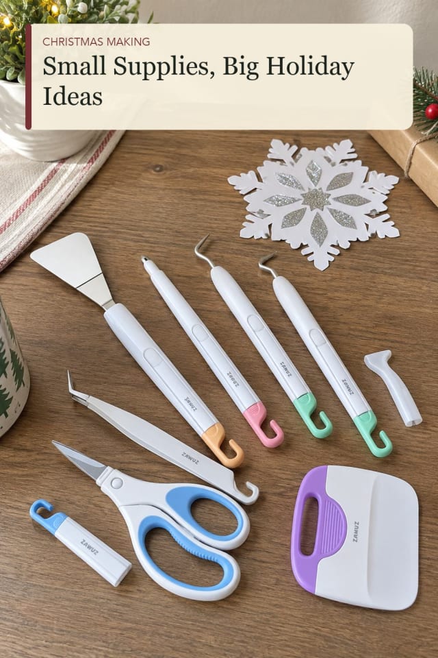 Christmas craft tools: Craft Tool Set for a Calm Afternoon of Seasonal Crafting maker-lifestyle pin
