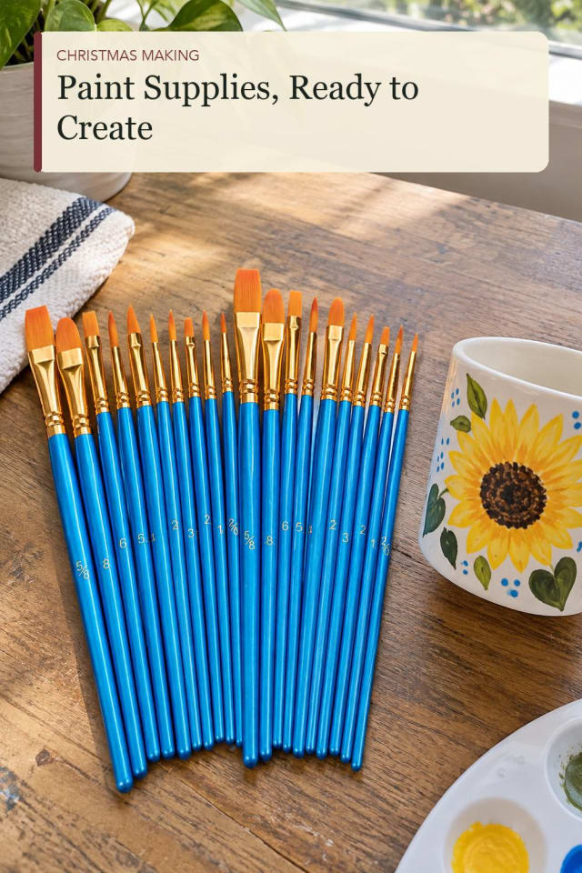 Paint brush set: Paint Brush Set for Creative Evenings and Weekend Projects maker-lifestyle pin