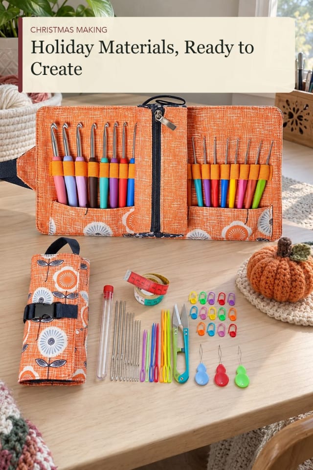 Crochet hook set: Crochet Hook Set for a Festive Kitchen-Table Craft Session maker-lifestyle pin