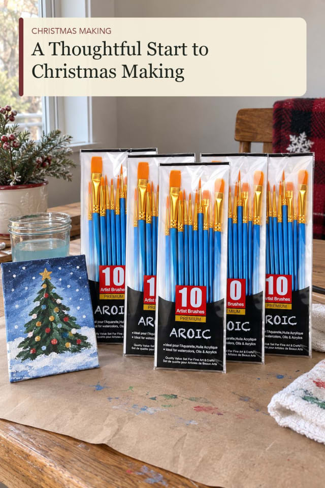 Paint brush set: Paint Brush Set for a Comfortable Holiday Crafting Session maker-lifestyle pin
