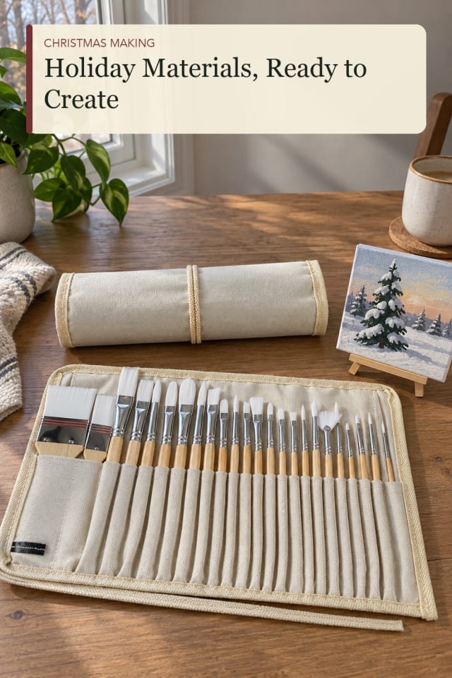 Paint brush set: Creative Painting Brushes for Thoughtful Seasonal Projects maker-lifestyle pin