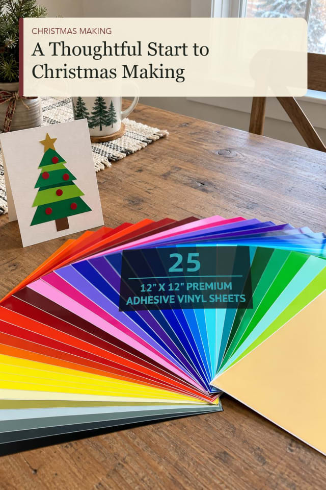 Christmas craft vinyl: Craft Vinyl Sheets for an Easygoing Handmade Holiday Project maker-lifestyle pin