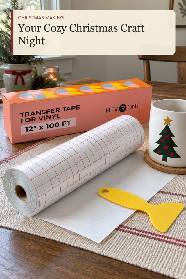 Christmas vinyl transfer tape: Vinyl Transfer Tape for Cozy Holiday Projects maker-lifestyle pin