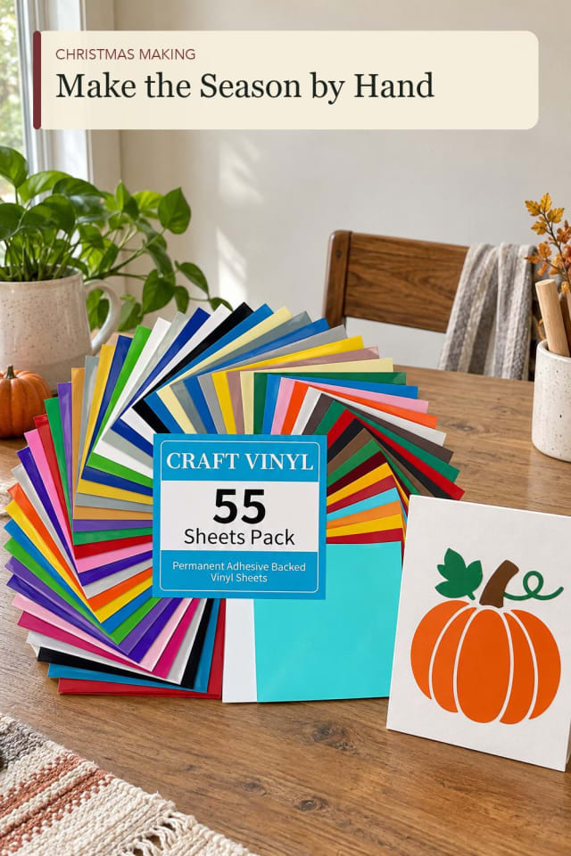 Christmas craft vinyl: Craft Vinyl Sheets for a Relaxed Weekend Making Session maker-lifestyle pin