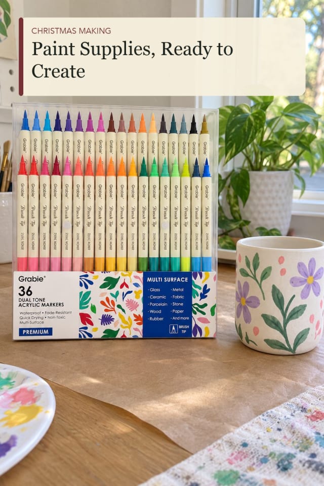 Paint markers for crafts: Paint Marker Set for a Cozy Kitchen-Table Project maker-lifestyle pin