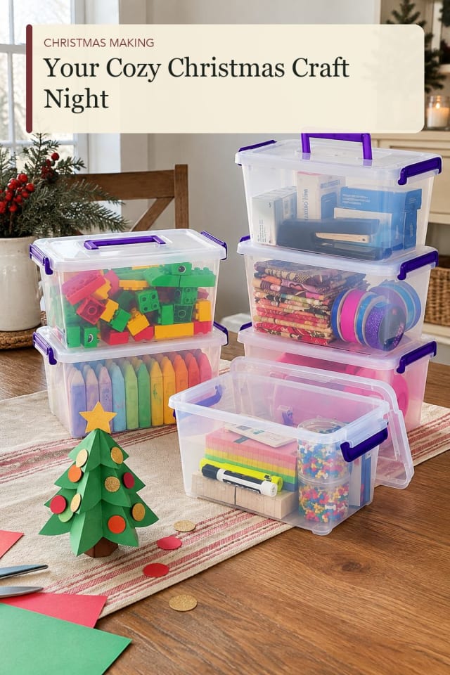 Christmas craft storage: Craft Supply Organizer for Relaxed Seasonal Making maker-lifestyle pin