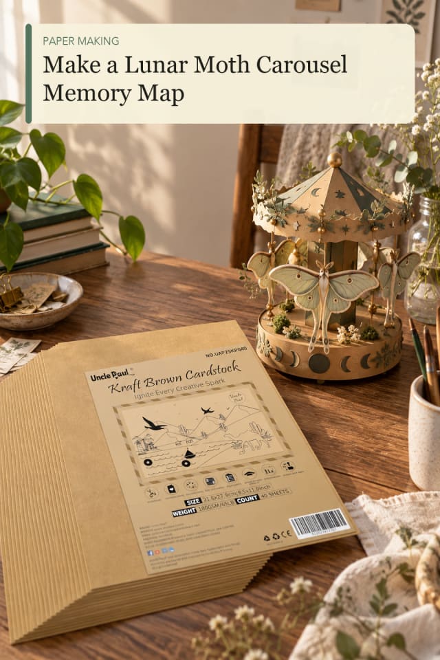 Lunar Moth Carousel Memory Map — Original Handmade Craft Project and Supply Inspiration for Makers maker-lifestyle pin