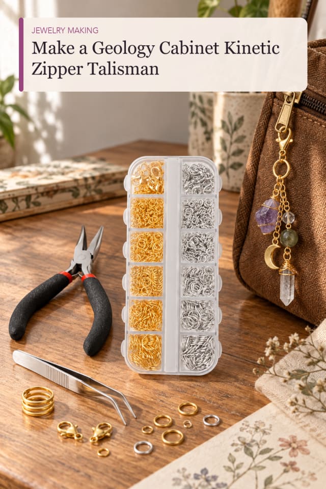 Geology Cabinet Kinetic Zipper Talisman — DIY Jewelry Making Project Inspiration for Creative Makers maker-lifestyle pin