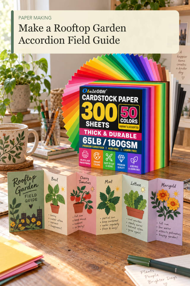 Rooftop Garden Accordion Field Guide — Creative Paper Craft Project Inspiration for Creative Makers maker-lifestyle pin