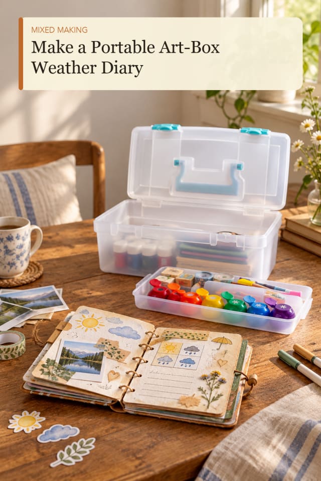Portable Art Box Weather Diary — Original Handmade Craft Project and Supply Inspiration for Makers maker-lifestyle pin
