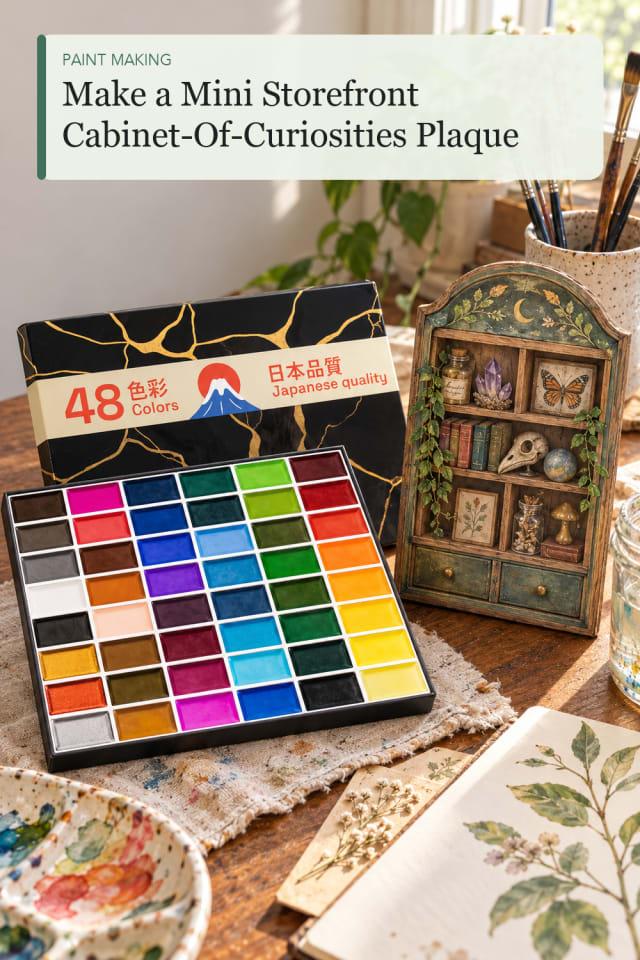 Mini Storefront Cabinet Of Curiosities Plaque — DIY Painting Project Inspiration for Creative Makers maker-lifestyle pin