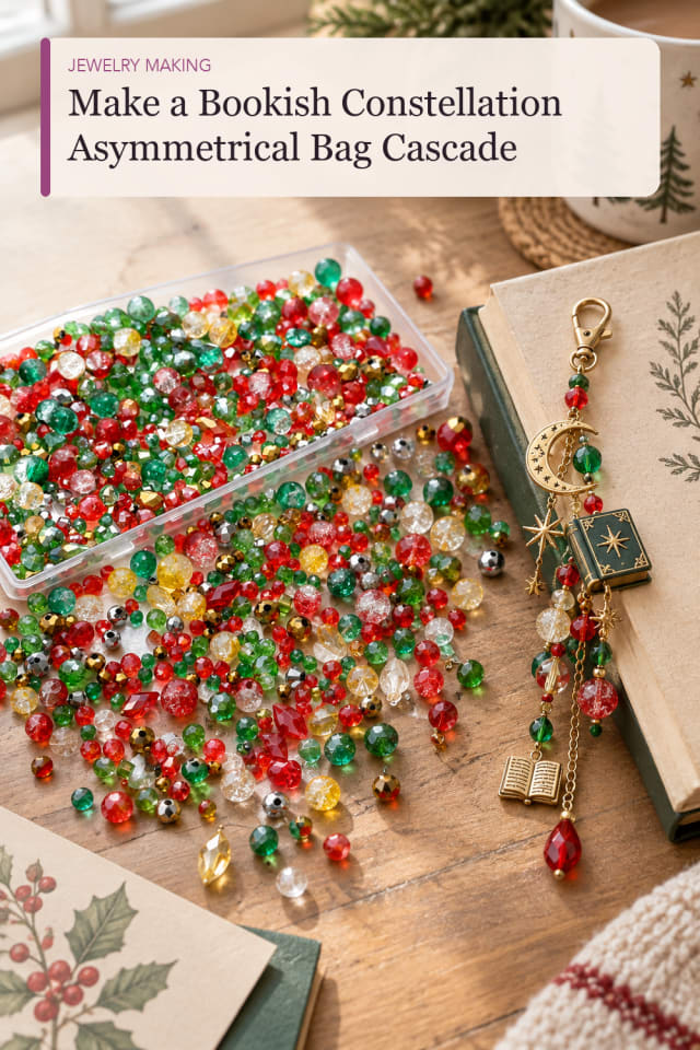 Bookish Constellation Asymmetrical Bag Cascade — Jewelry Making Craft Project and Supply Inspiration maker-lifestyle pin
