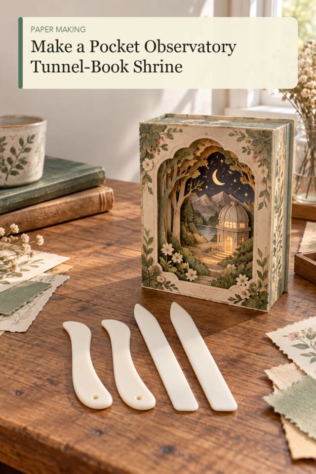 Pocket Observatory Tunnel Book Shrine — Creative Paper Craft Project Inspiration for Creative Makers maker-lifestyle pin