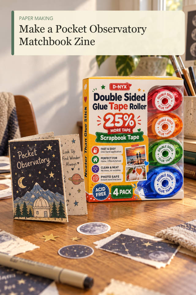 Pocket Observatory Matchbook Zine — Creative Paper Craft Project Inspiration for Creative Makers maker-lifestyle pin