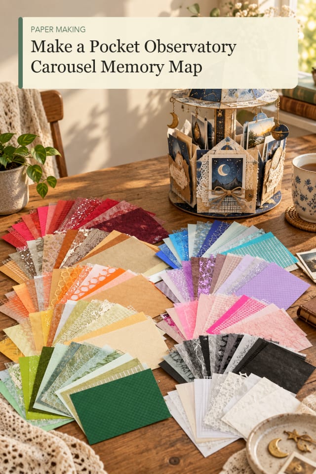 Pocket Observatory Carousel Memory Map — Creative Paper Craft Craft Project and Supply Inspiration maker-lifestyle pin