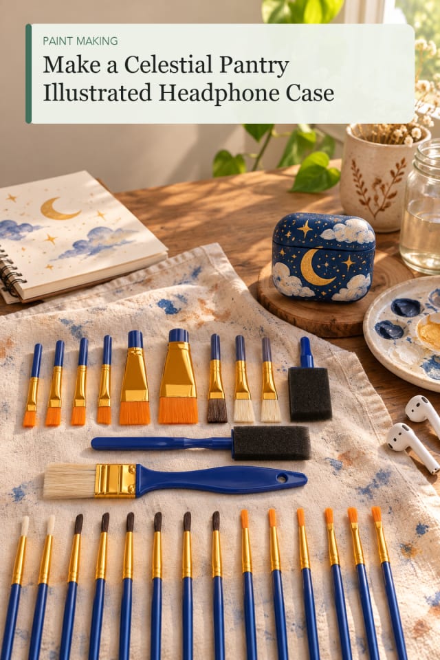 Celestial Pantry Illustrated Headphone Case — Creative Painting Craft Project and Supply Inspiration maker-lifestyle pin