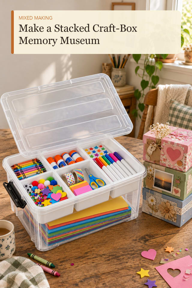 Stacked Craft Box Memory Museum — Original Handmade Craft Project and Supply Inspiration for Makers maker-lifestyle pin