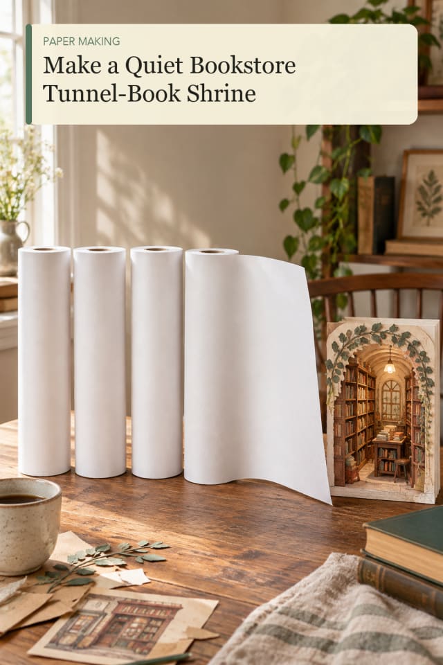 Quiet Bookstore Tunnel Book Shrine — Creative Paper Craft Project Inspiration for Creative Makers maker-lifestyle pin